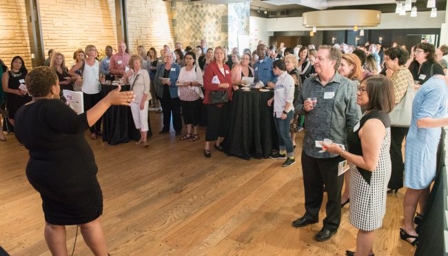 Crowd Celebrating Dreams event