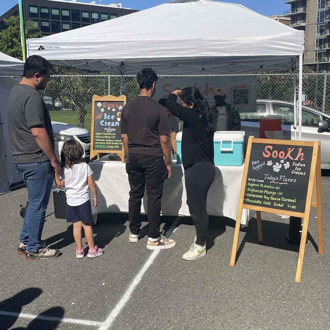 Sookh Ice Cream booth at an outdoor market