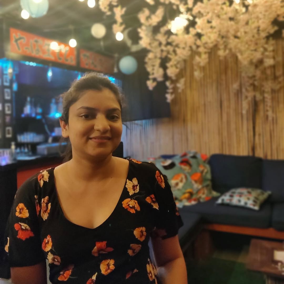 Prajakta Patil portrait in cozy indoor setting