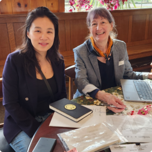 Business coach having a session with a small business owner. 